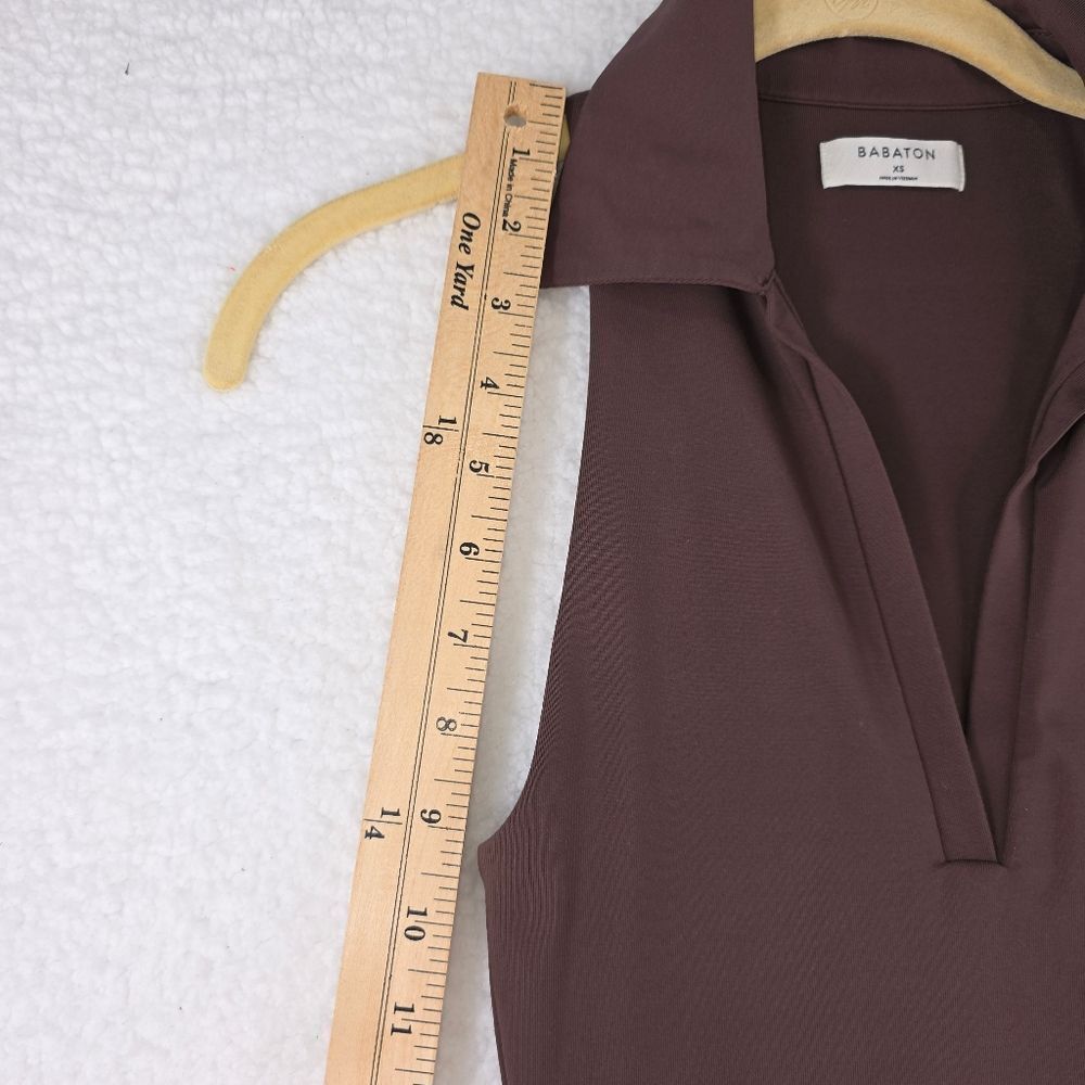 Babaton Golf Sleeveless Bodycon Dress Brown Size XS - Picture 3 of 10